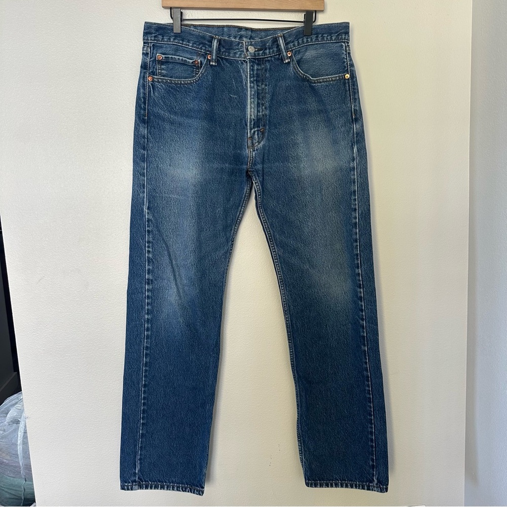 Vintage Levis 505 Jeans Mens 36x34 Blue Regular Fit Straight Leg 100% Cotton